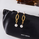 Selene Pearl Drop Earrings by Lucy Luna Jewellery, alternate view 3