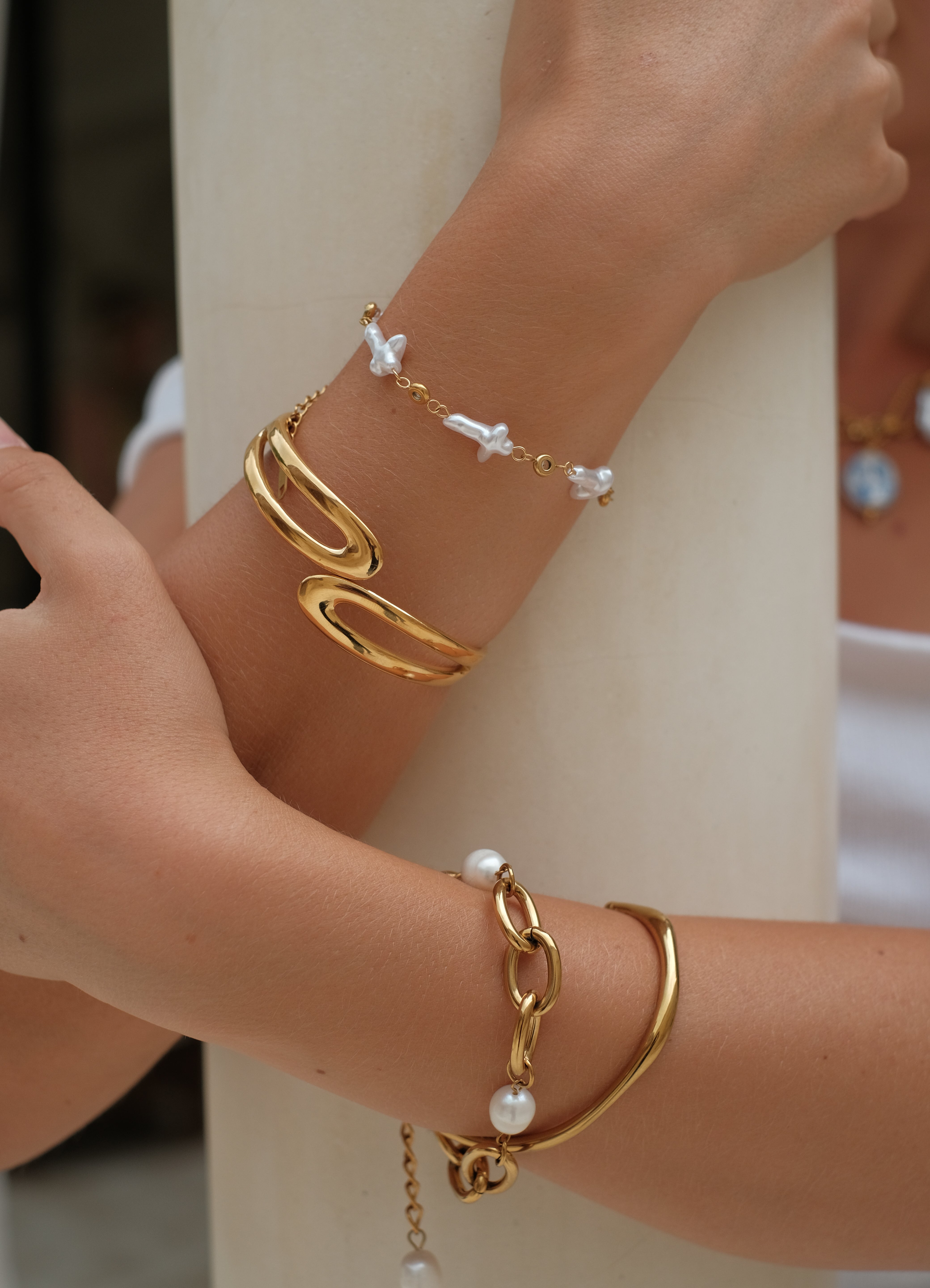 Ines Pearl Bracelet by Lucy Luna Jewellery, alternate view 3