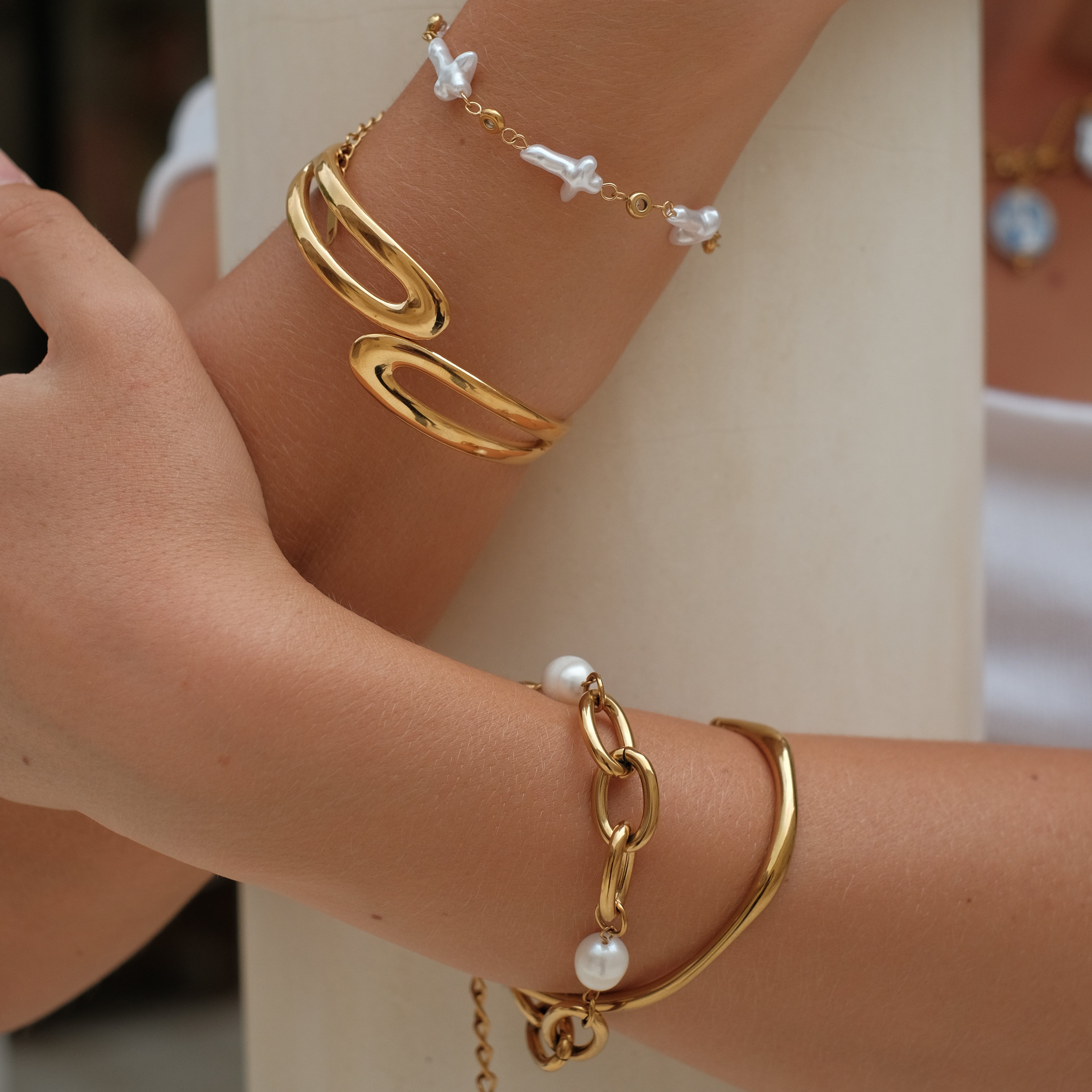 Maren Wave Bangle by Lucy Luna Jewellery, alternate view 9