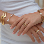 Maren Wave Bangle by Lucy Luna Jewellery, alternate view 10