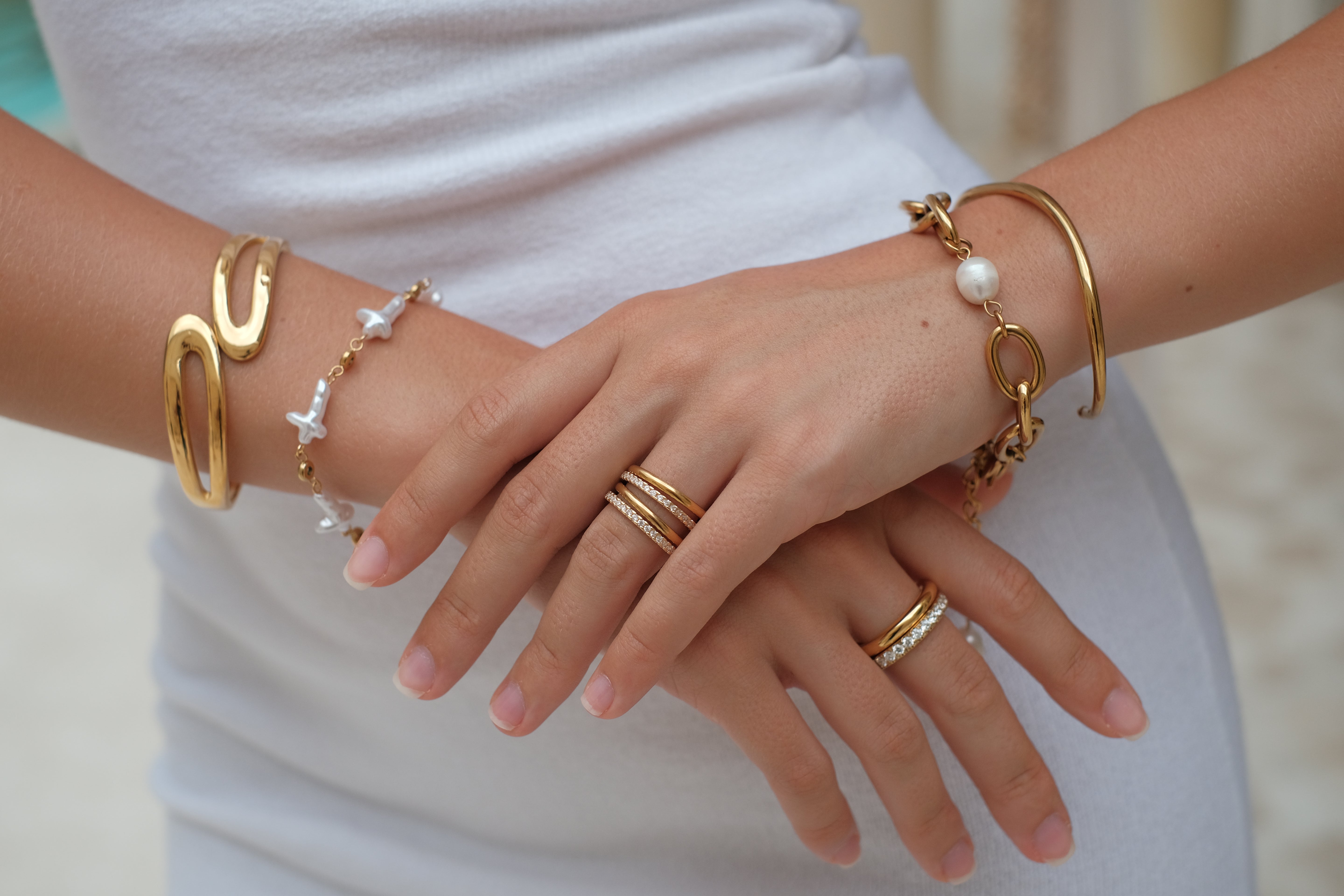 Ines Pearl Bracelet by Lucy Luna Jewellery, alternate view 5