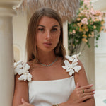 Elena Emerald Eternity Ring by Lucy Luna Jewellery, alternate view 4