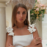 Elena Emerald Eternity Ring by Lucy Luna Jewellery, alternate view 4