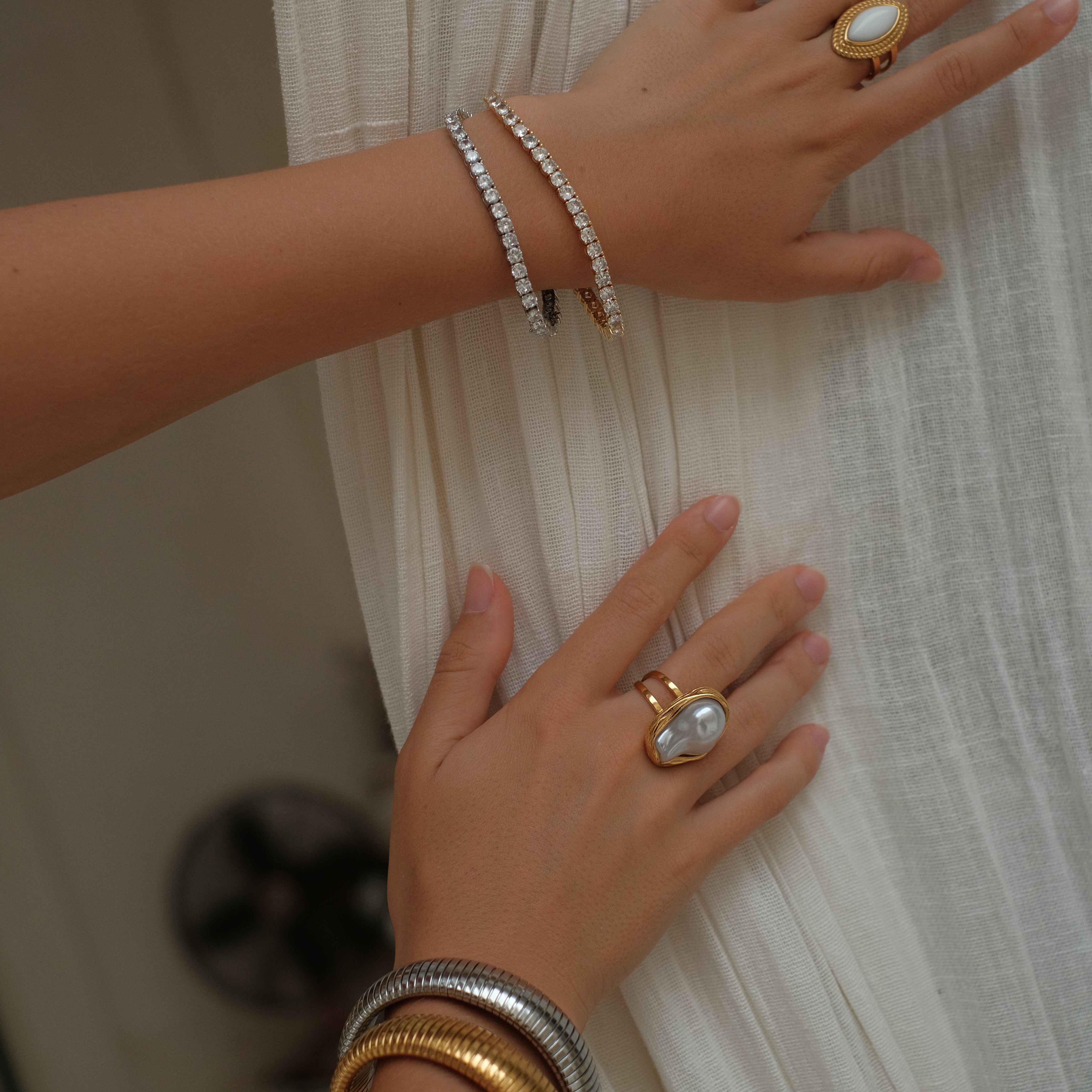 Aurelia Gaspipe Bangle by Lucy Luna Jewellery, alternate view 5