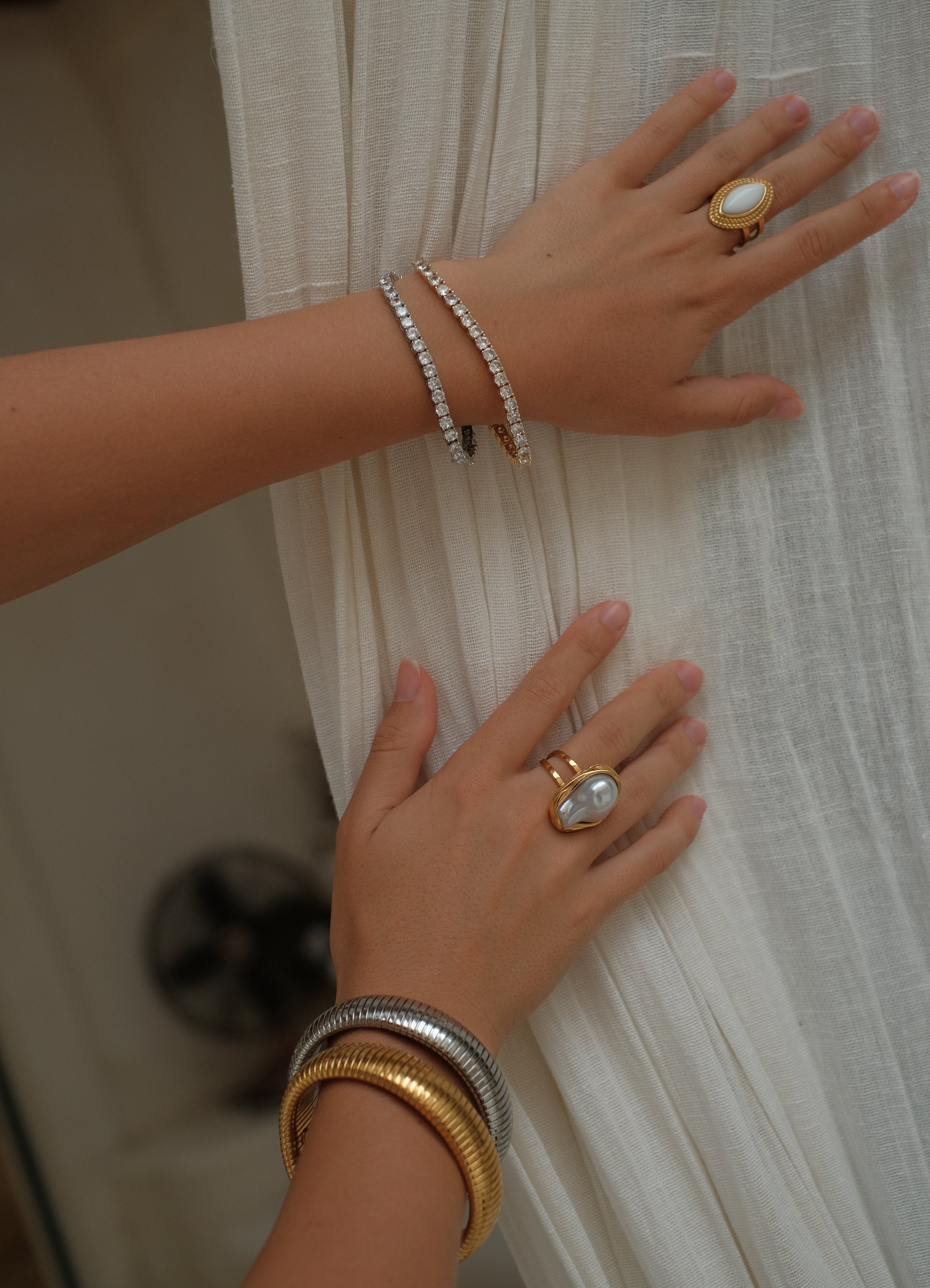 Aurelia Gaspipe Bangle by Lucy Luna Jewellery, alternate view 5