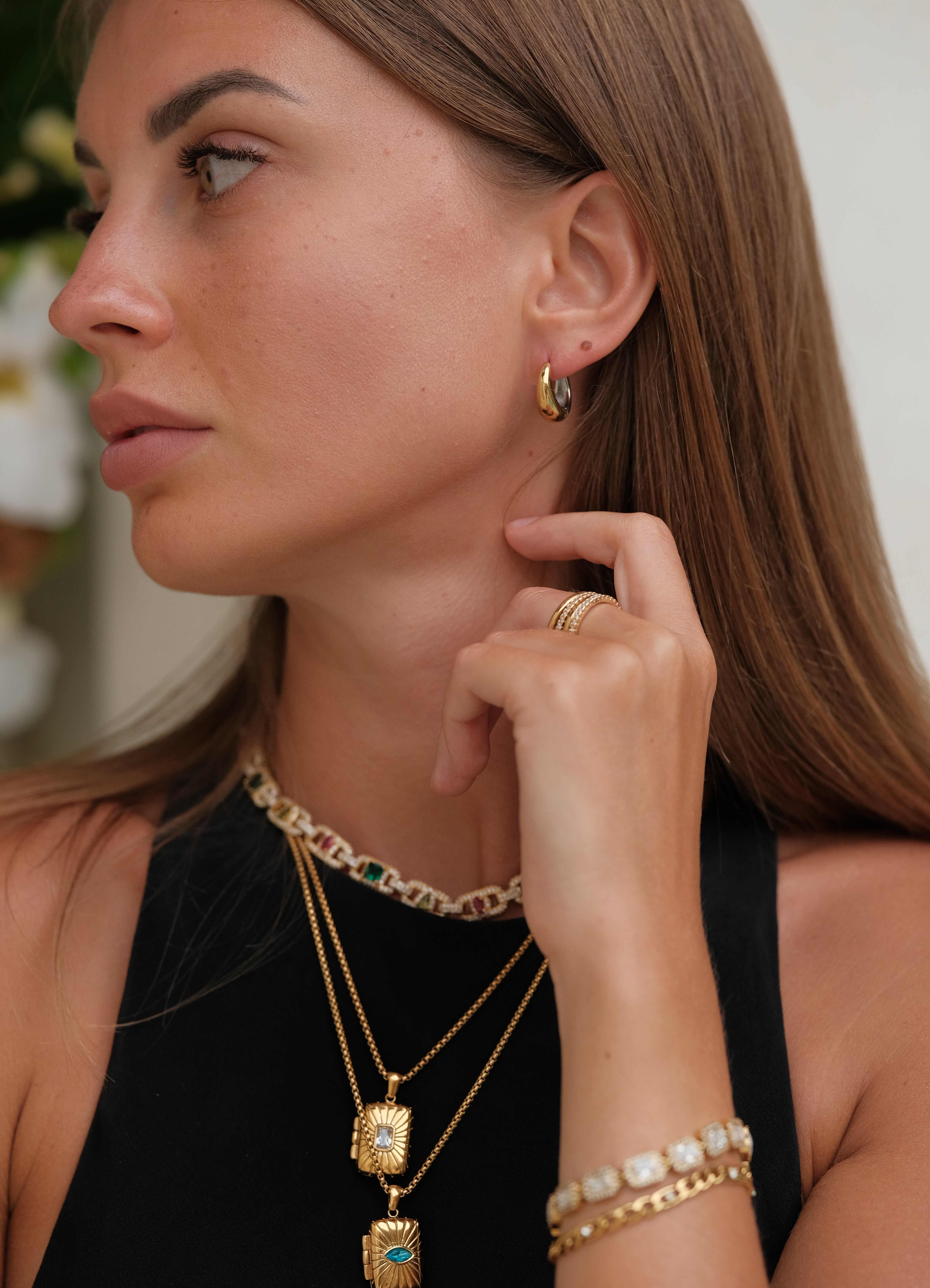 Maya Rope Hoop Earrings by Lucy Luna Jewellery, alternate view 6