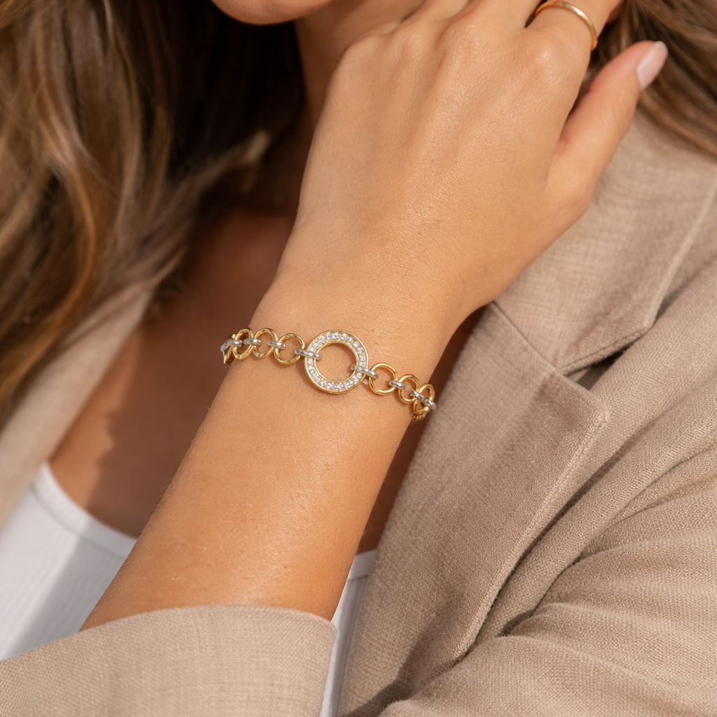 Sora Mixed-Link Bracelet by Lucy Luna Jewellery, alternate view 2