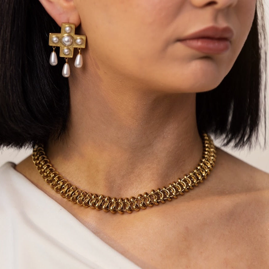 Celeste Mesh Choker by Lucy Luna Jewellery, alternate view 3