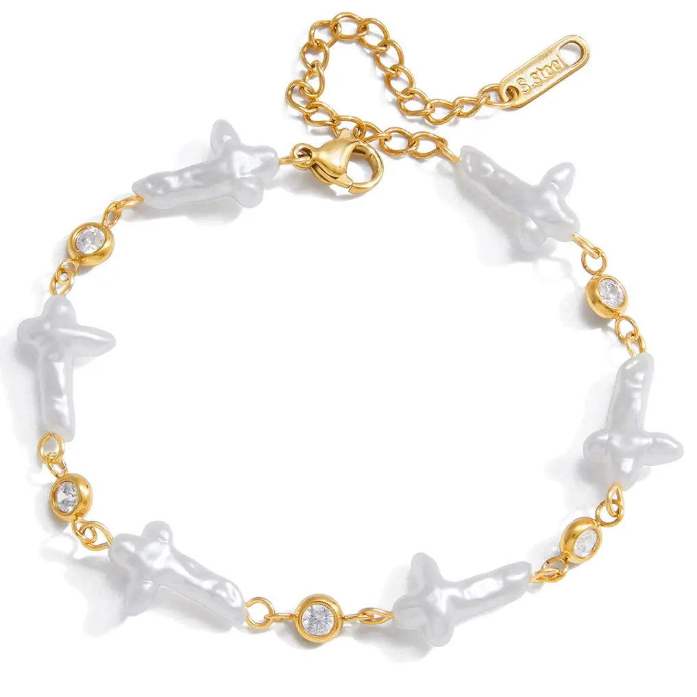 Ines Pearl Bracelet by Lucy Luna Jewellery