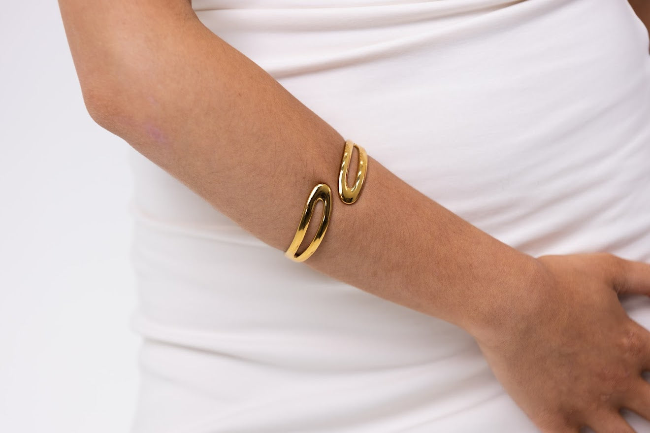 Maren Wave Bangle by Lucy Luna Jewellery, alternate view 11