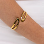 Maren Wave Bangle by Lucy Luna Jewellery, alternate view 3
