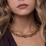 Elisia Oval Link Necklace by Lucy Luna Jewellery, alternate view 6