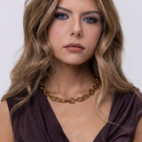 Elisia Oval Link Necklace by Lucy Luna Jewellery, alternate view 12