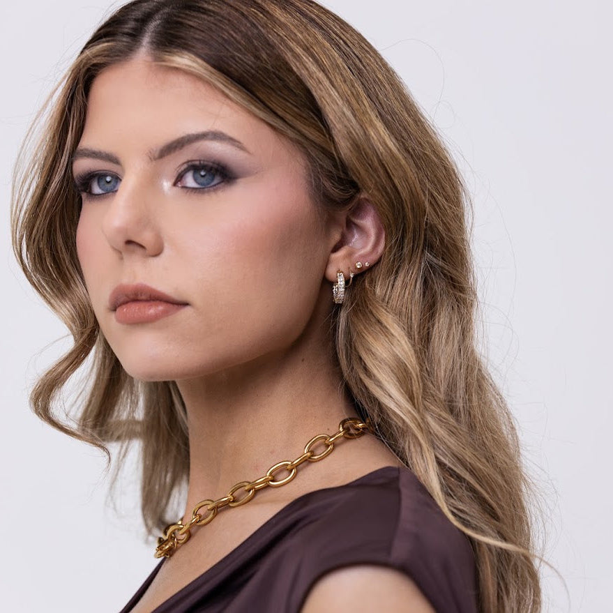 Elisia Oval Link Necklace by Lucy Luna Jewellery, alternate view 13
