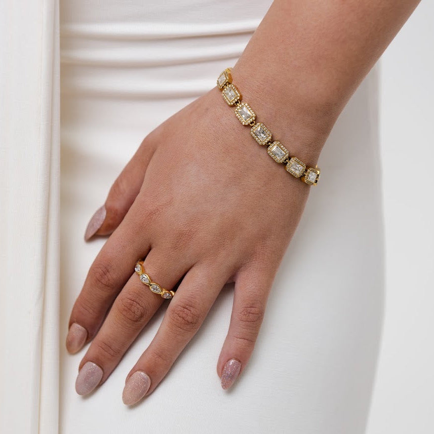 Selena Halo Bracelet by Lucy Luna Jewellery, alternate view 4