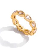 Ivy Emerald Eternity Ring by Lucy Luna Jewellery, alternate view 3
