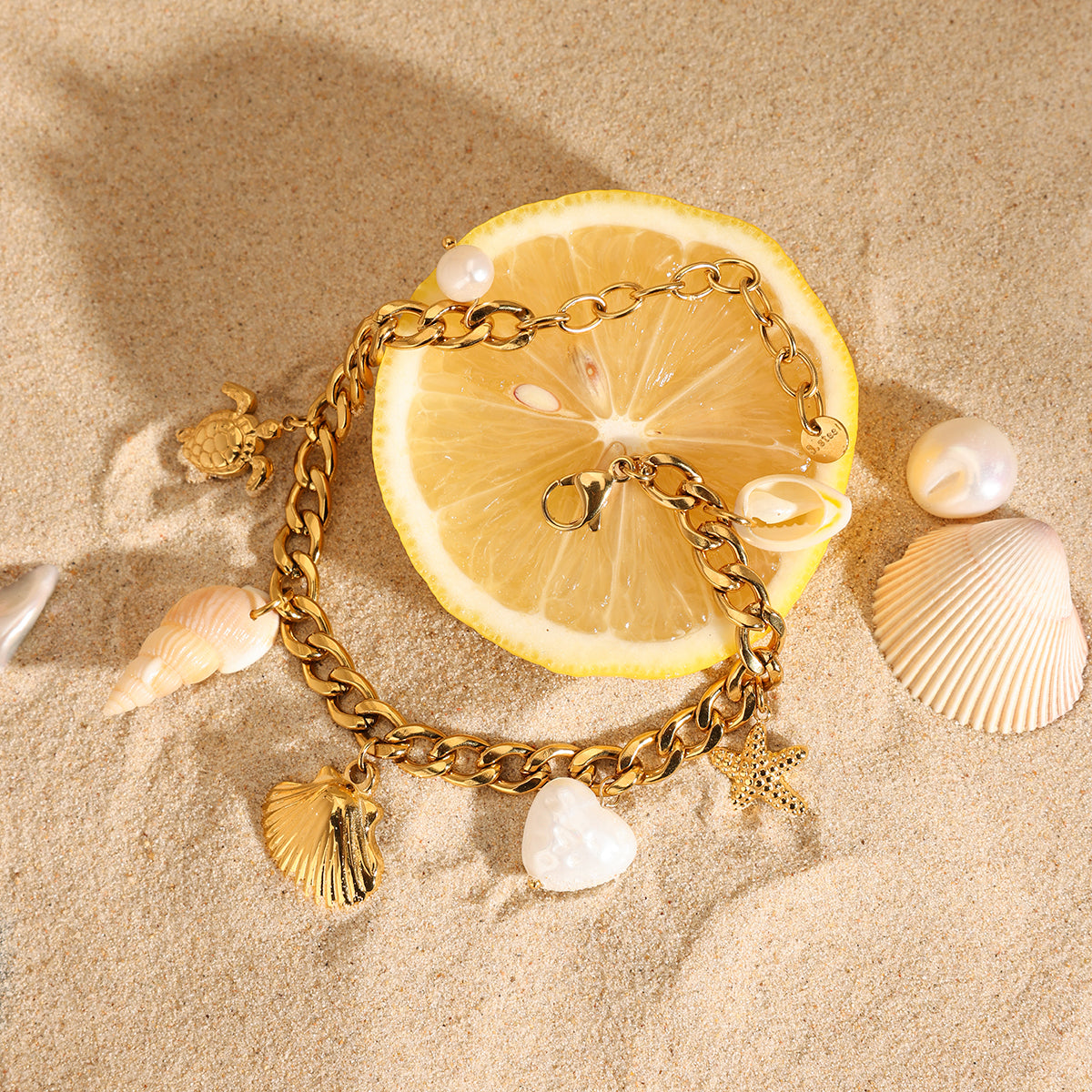 Sirena Ocean Charm Bracelet by Lucy Luna Jewellery, alternate view 3