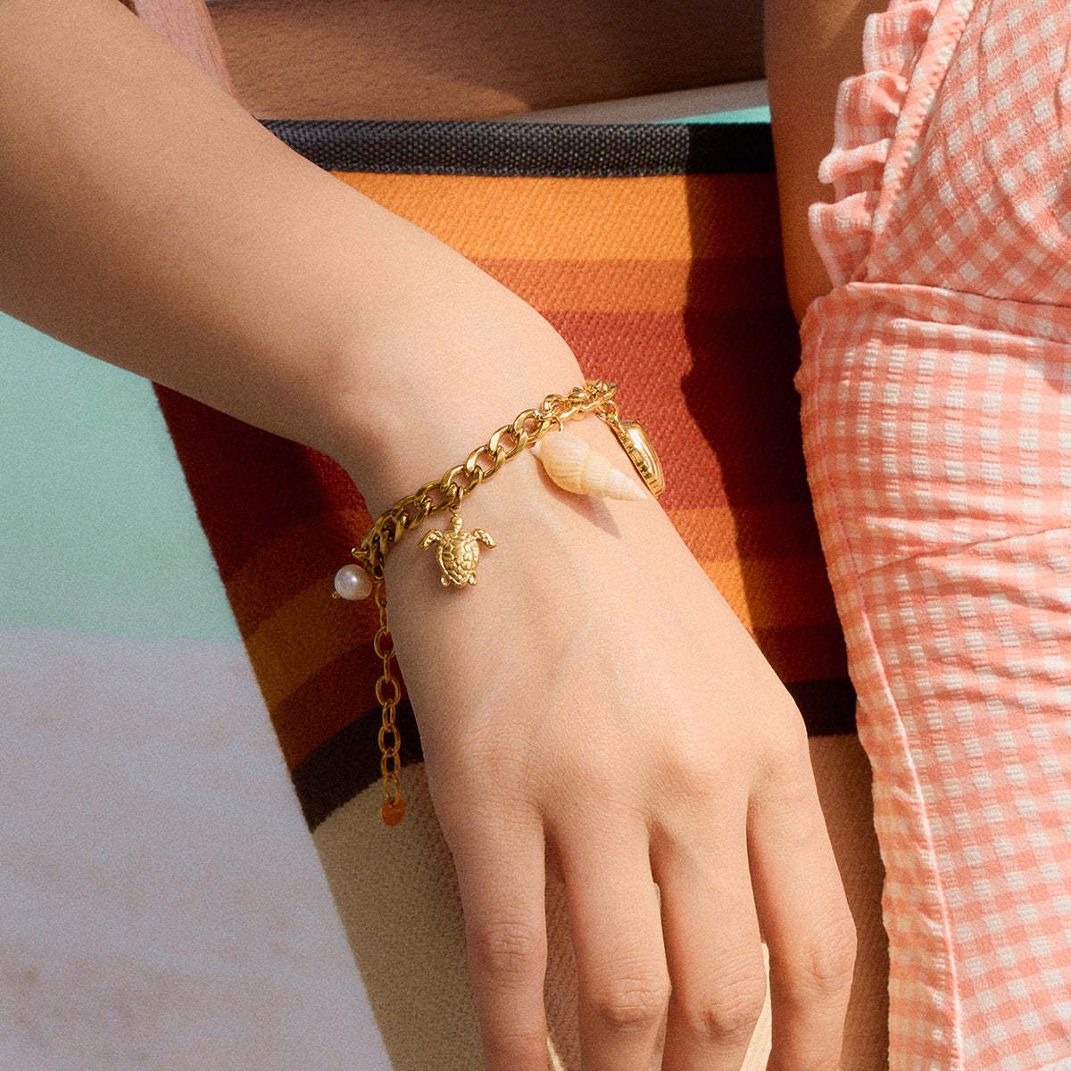 Sirena Ocean Charm Bracelet by Lucy Luna Jewellery, alternate view 2