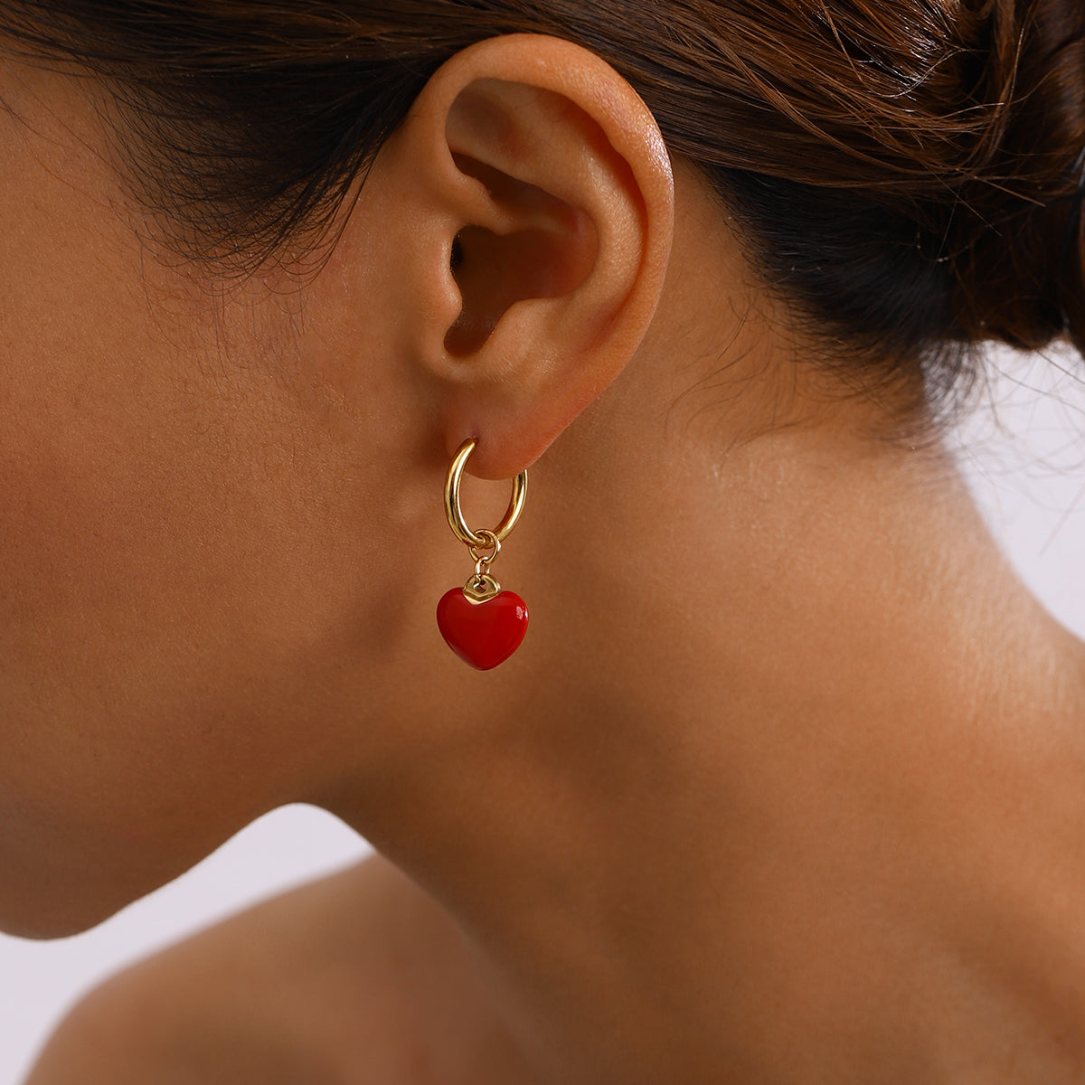 Rosita Mismatched Hoops by Lucy Luna Jewellery, alternate view 4