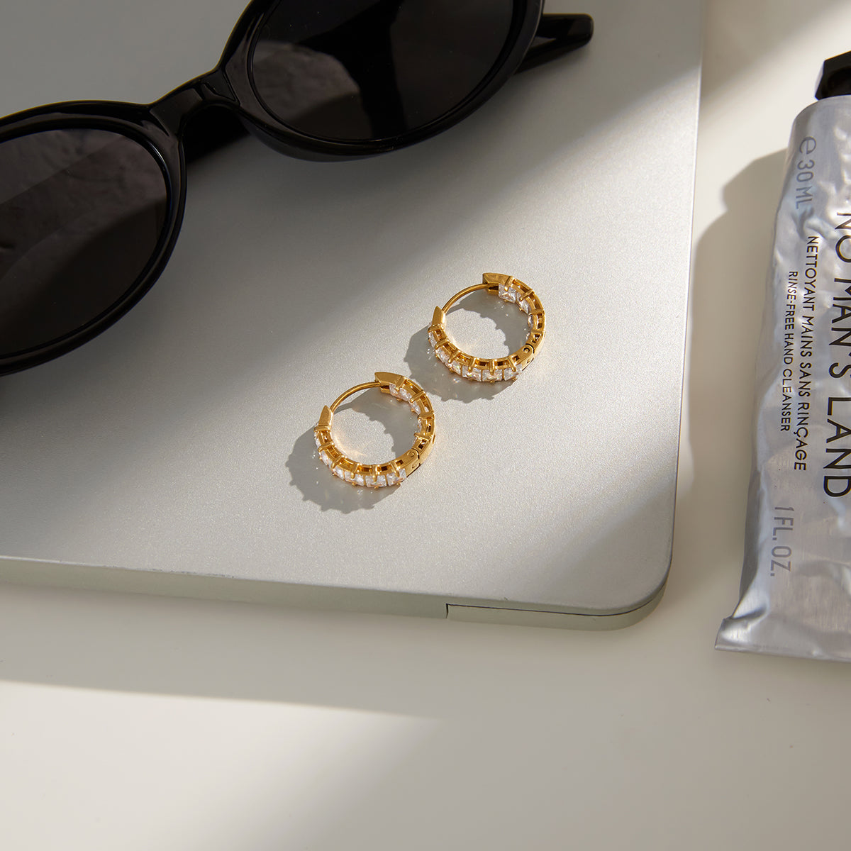 Gia Radiant Hoops by Lucy Luna Jewellery, alternate view 2