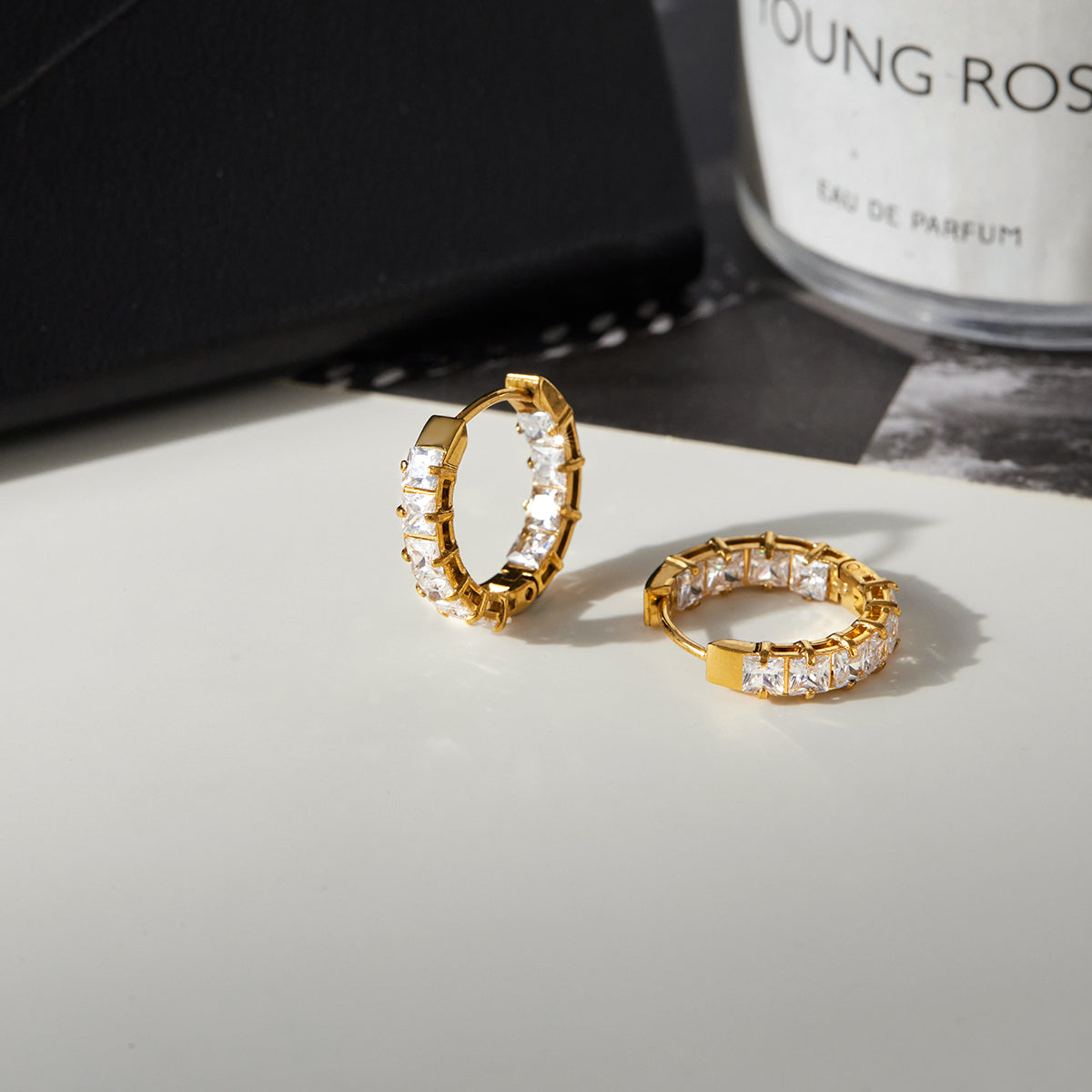 Gia Radiant Hoops by Lucy Luna Jewellery, alternate view 4