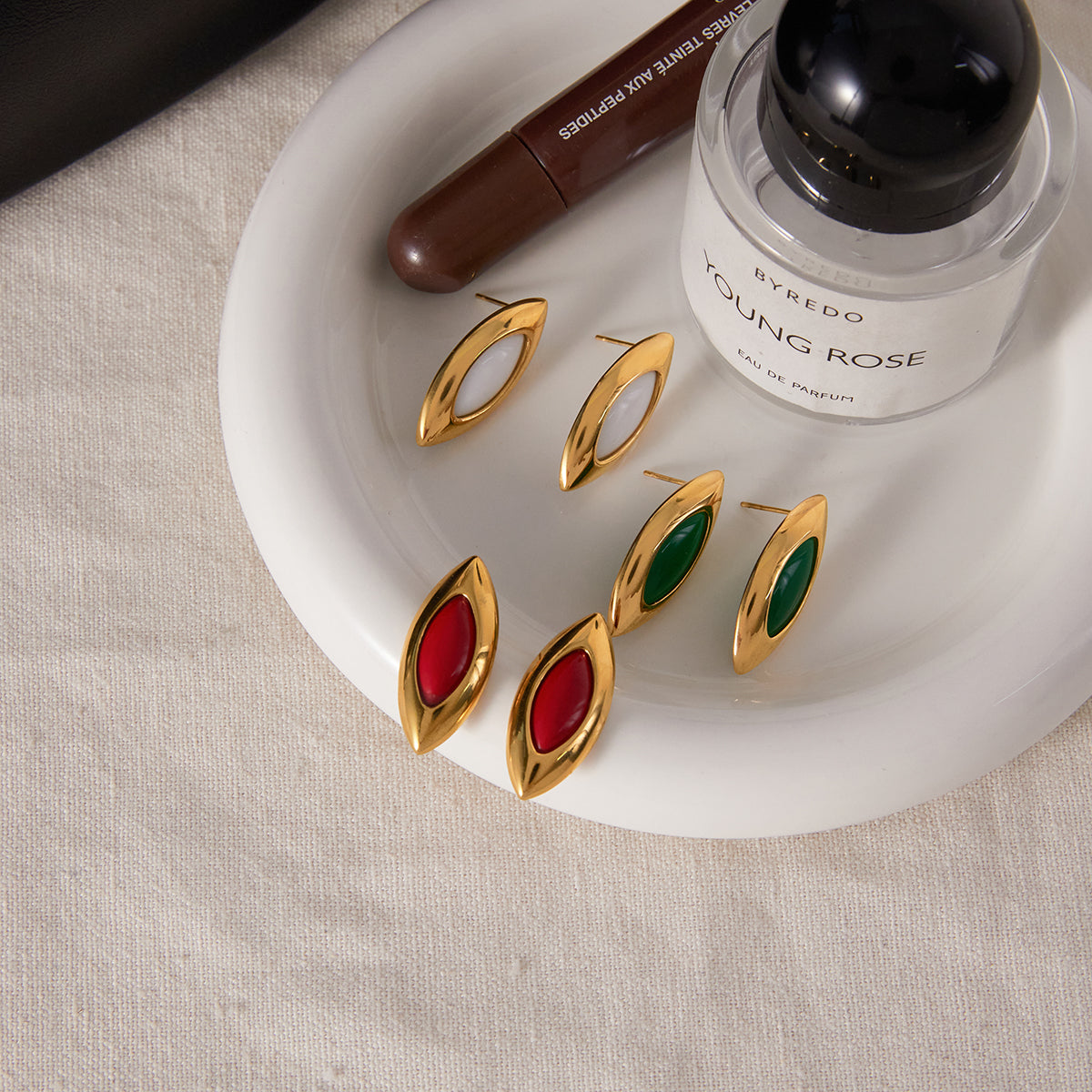 Nikita Marquise Studs by Lucy Luna Jewellery, alternate view 7