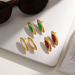 Nikita Marquise Studs by Lucy Luna Jewellery, alternate view 2