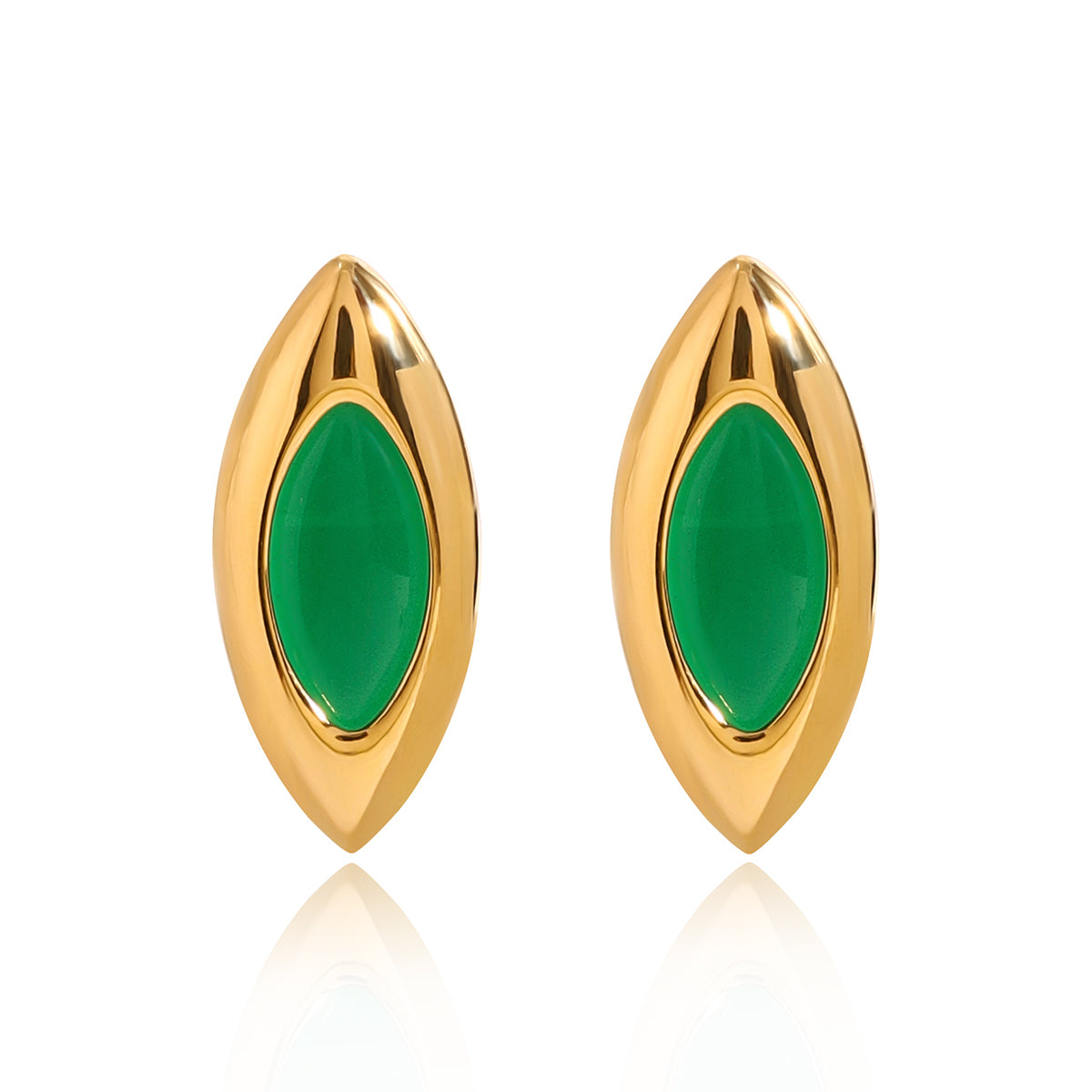 Nikita Marquise Studs by Lucy Luna Jewellery