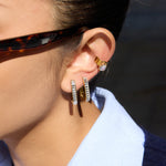 Sara Emerald-Cut Huggies by Lucy Luna Jewellery, alternate view 2