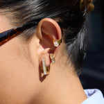 Sara Emerald-Cut Huggies by Lucy Luna Jewellery, alternate view 4