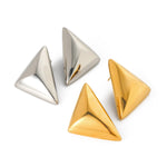 Samia Triangle Studs by Lucy Luna Jewellery