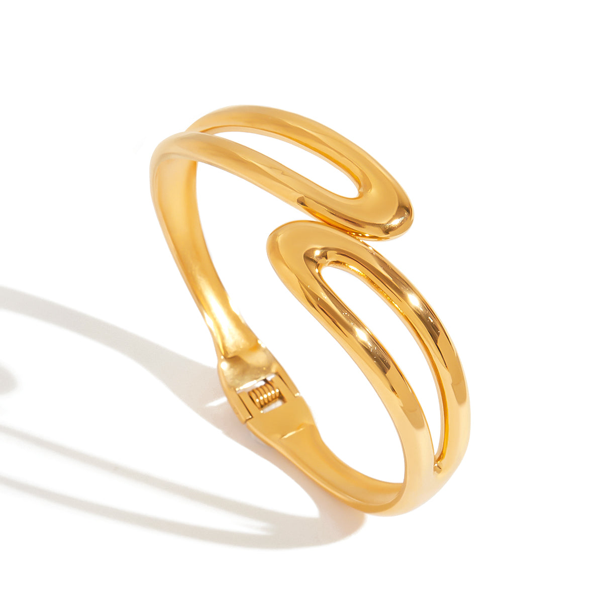 Maren Wave Bangle by Lucy Luna Jewellery