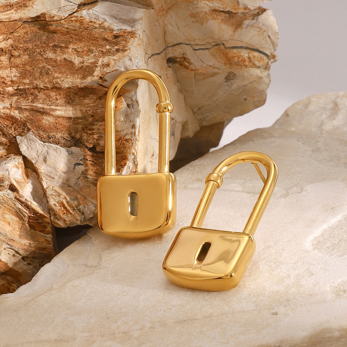 Lora Padlock Drops by Lucy Luna Jewellery, alternate view 2