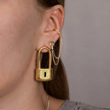 Lora Padlock Drops by Lucy Luna Jewellery, alternate view 3
