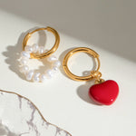 Rosita Mismatched Hoops by Lucy Luna Jewellery, alternate view 3