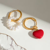 Rosita Mismatched Hoops by Lucy Luna Jewellery, alternate view 3