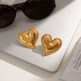 Isola Molten Heart Studs by Lucy Luna Jewellery, alternate view 2