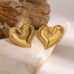 Isola Molten Heart Studs by Lucy Luna Jewellery, alternate view 4