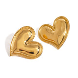 Isola Molten Heart Studs by Lucy Luna Jewellery