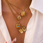Indigo Sunburst Locket by Lucy Luna Jewellery, alternate view 2