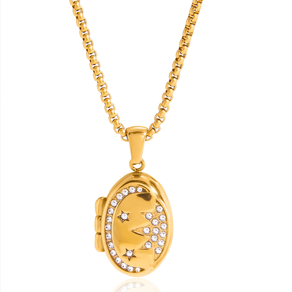Nova Moon locket by Lucy Luna Jewellery