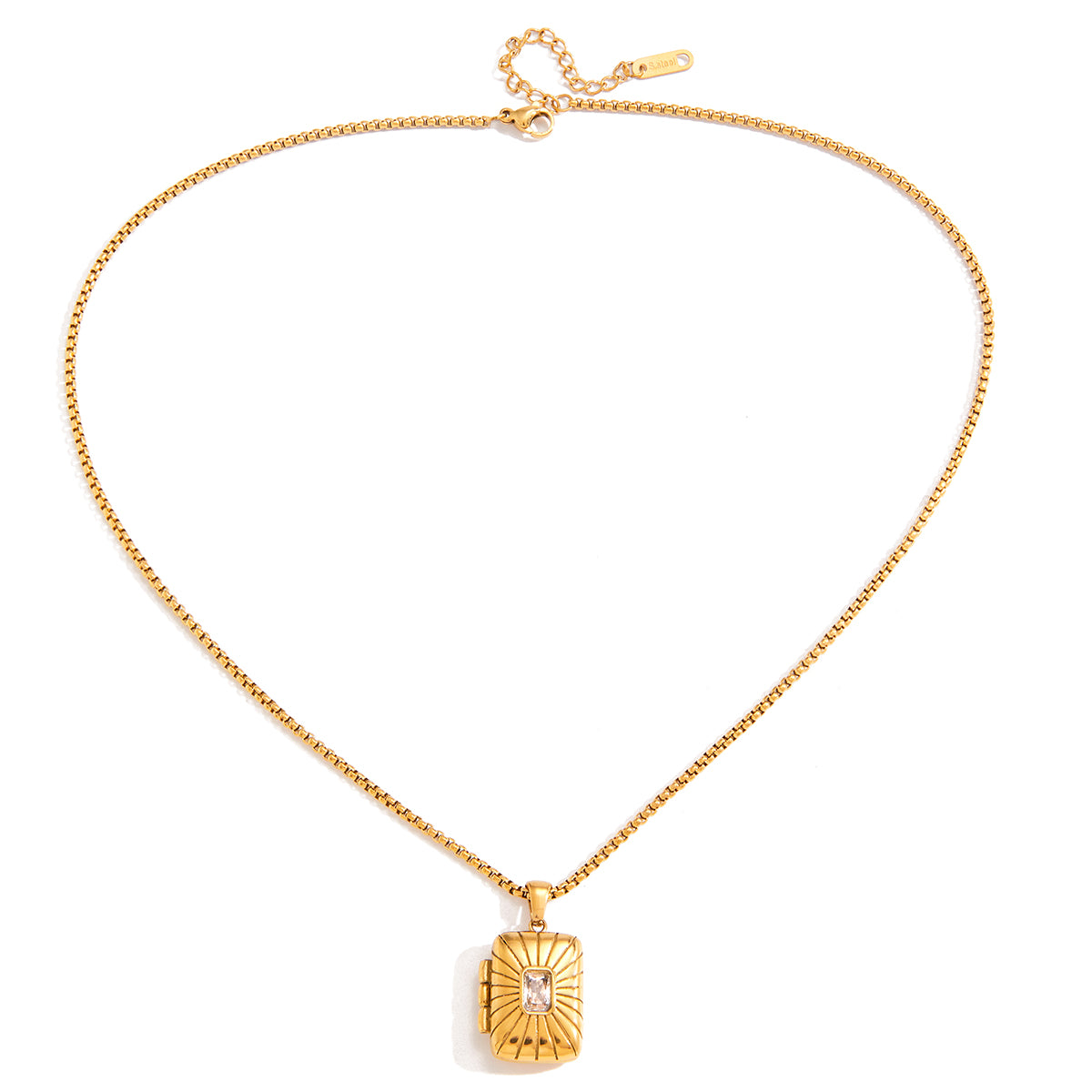Aurelia Sunburst Locket by Lucy Luna Jewellery, alternate view 3