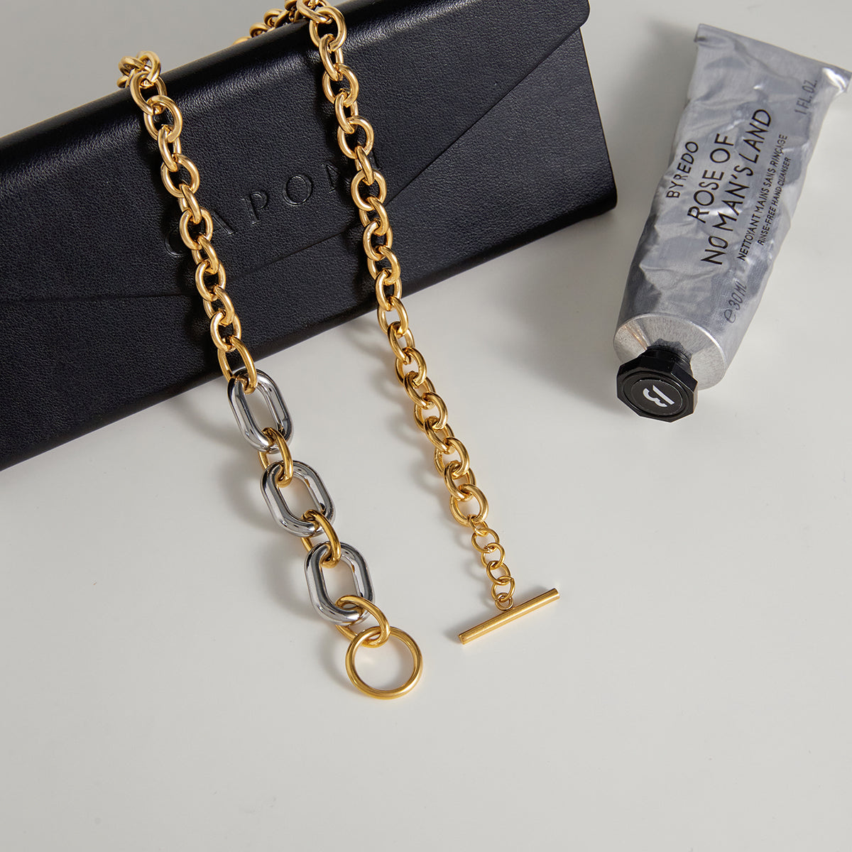 Rhodos Mixed-Metal Chain by Lucy Luna Jewellery, alternate view 3