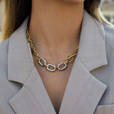Rhodos Mixed-Metal Chain by Lucy Luna Jewellery, alternate view 2