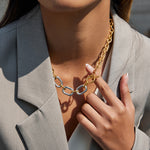 Rhodos Mixed-Metal Chain by Lucy Luna Jewellery, alternate view 6