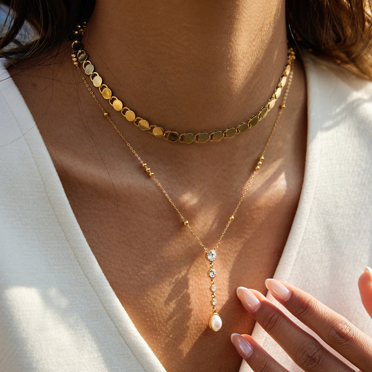 Capri Disc Choker by Lucy Luna Jewellery, alternate view 4