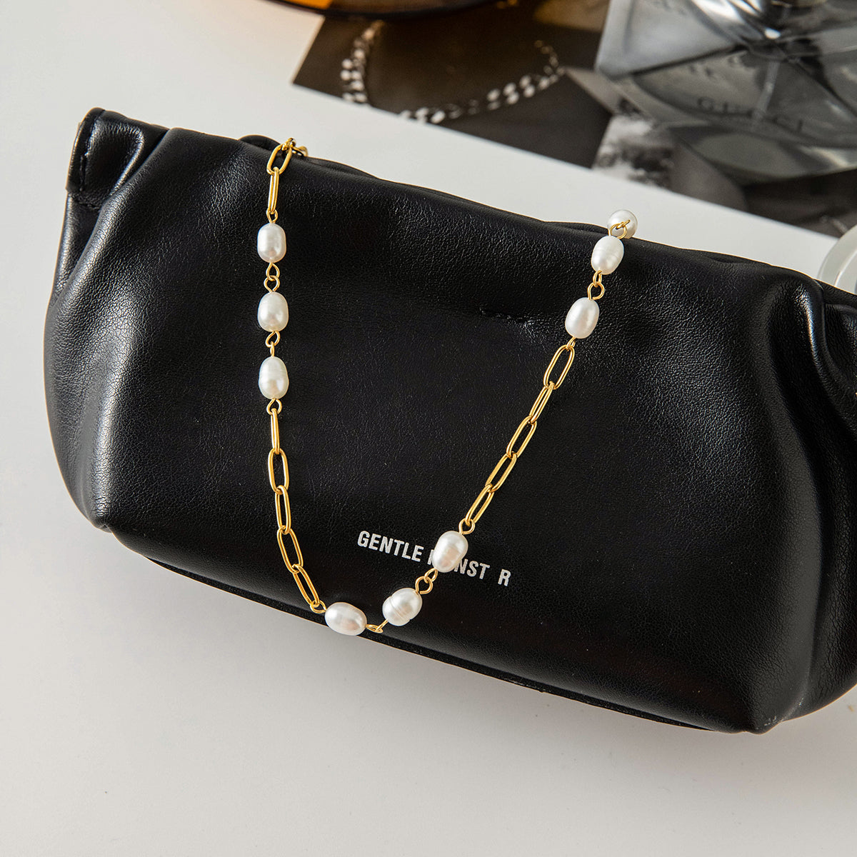Naia Pearl Chain by Lucy Luna Jewellery, alternate view 7