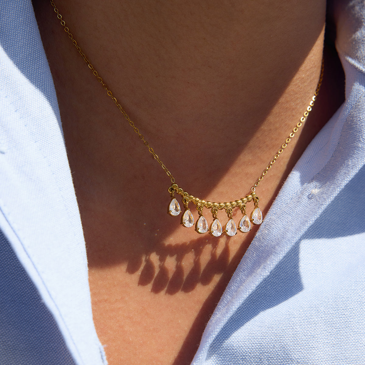 Seraphina Dewdrop Necklace by Lucy Luna Jewellery, alternate view 3