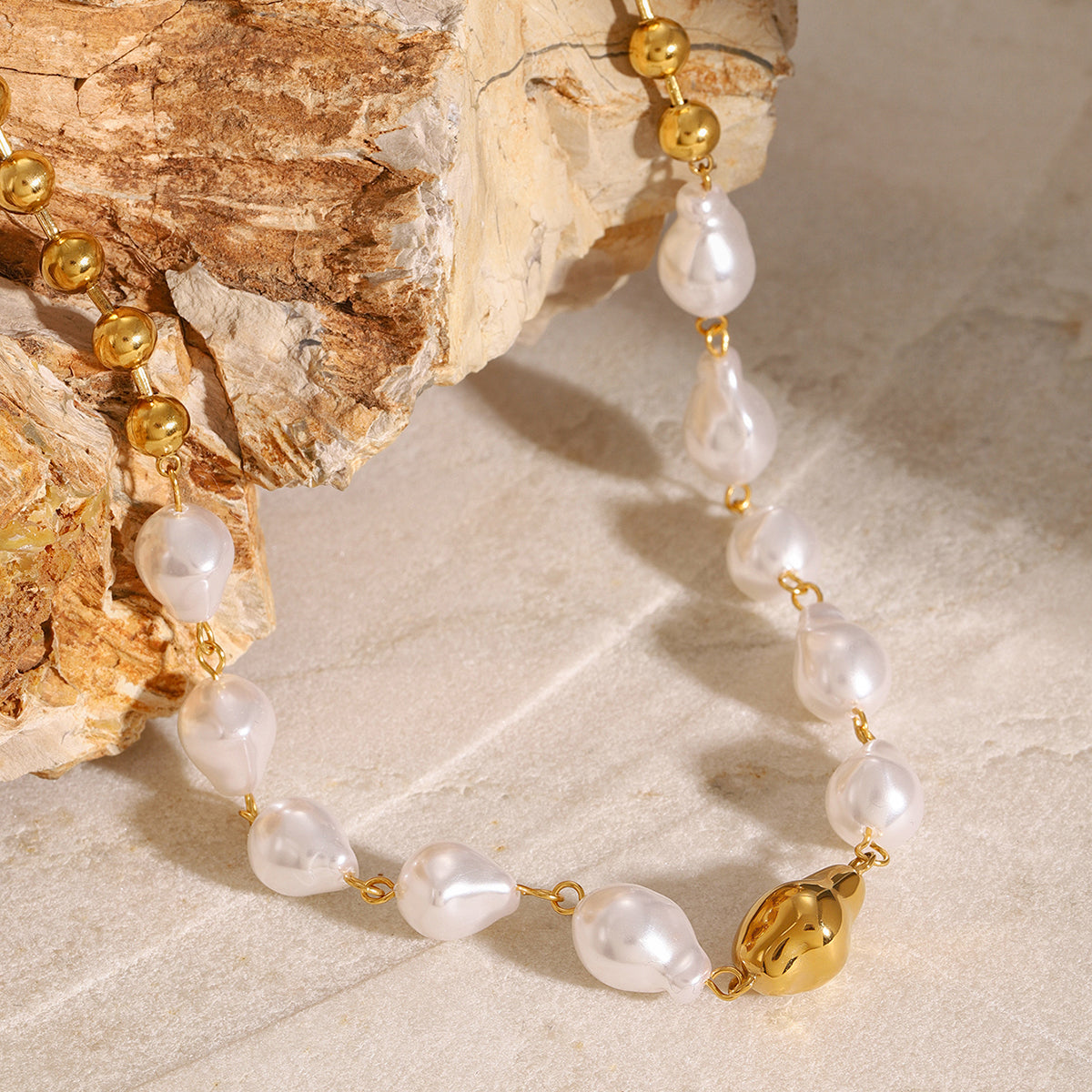 Juno Pearl & Bead Necklace by Lucy Luna Jewellery, alternate view 2