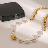 Juno Pearl & Bead Necklace by Lucy Luna Jewellery, alternate view 5